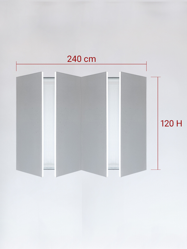 Invisible quadruple panels cm 240x120