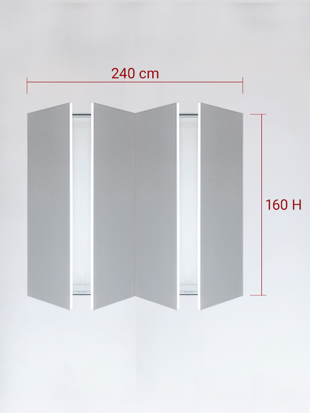 Invisible quadruple panels cm 240x160