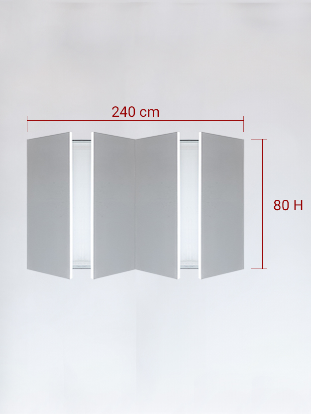 Invisible quadruple panels cm 240x80