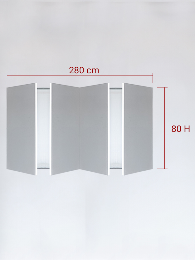 Invisible quadruple panels cm 280x80