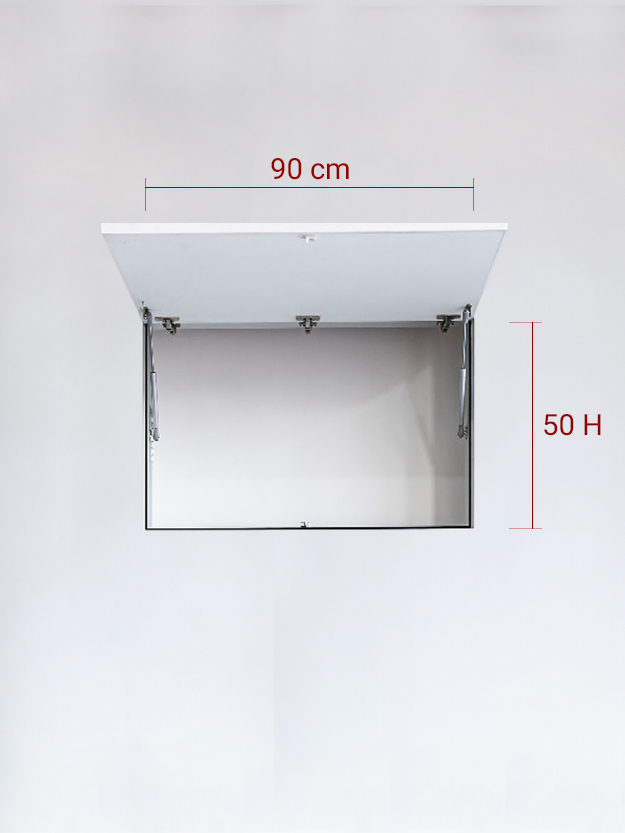 Invisible single panel upward cm 90×50