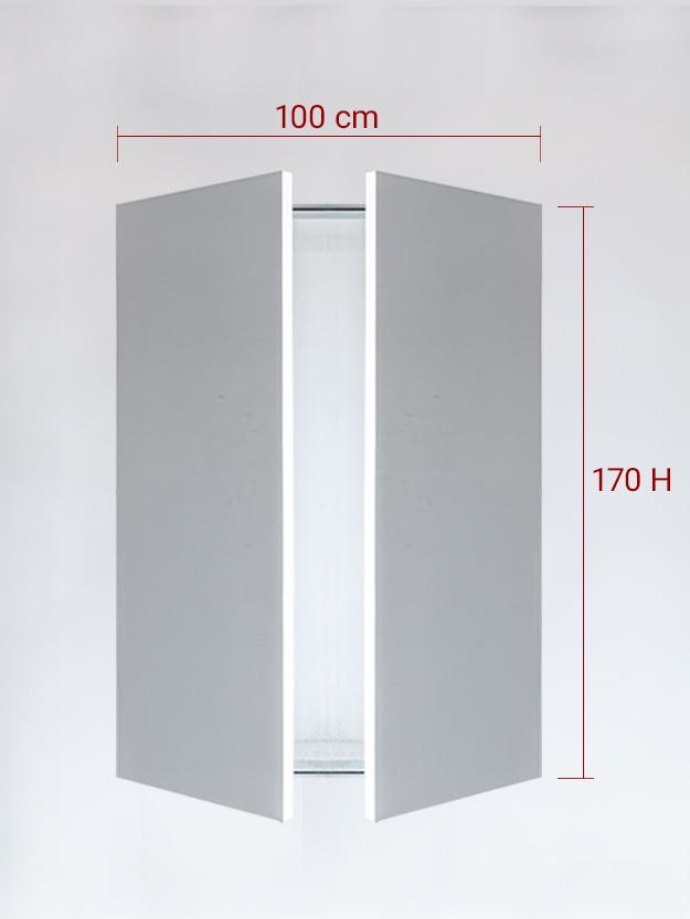 Invisible double panels cm 100×170