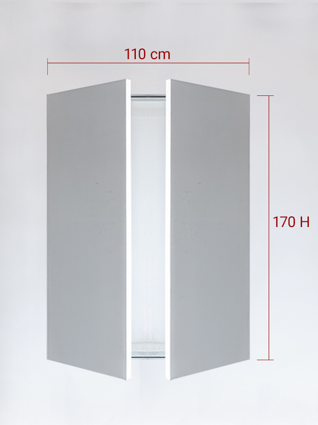 Invisible double panels cm 110×170