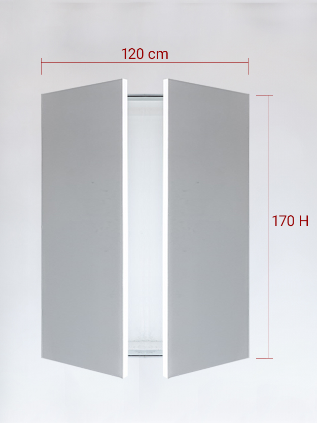 Invisible double panels cm 120×170