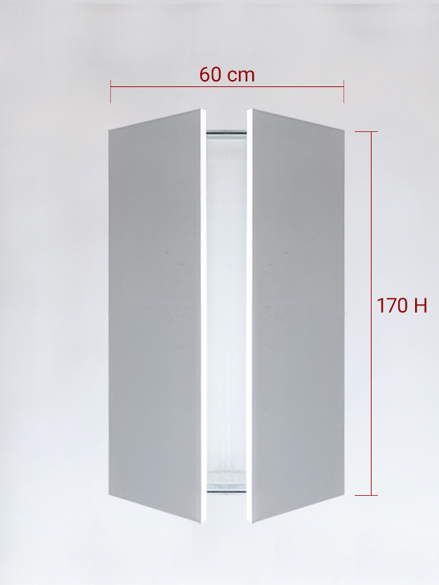 Invisible double panels cm 60×170