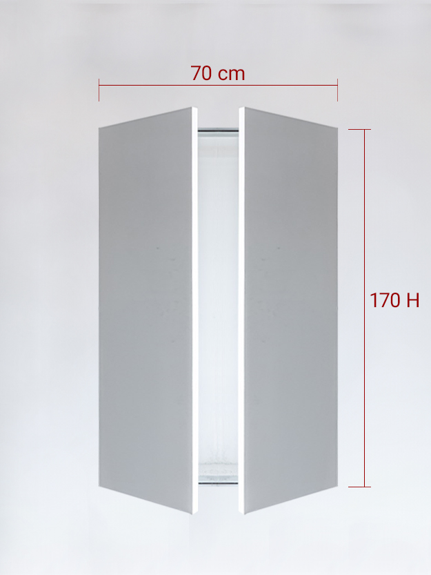 Invisible double panels cm 70×170