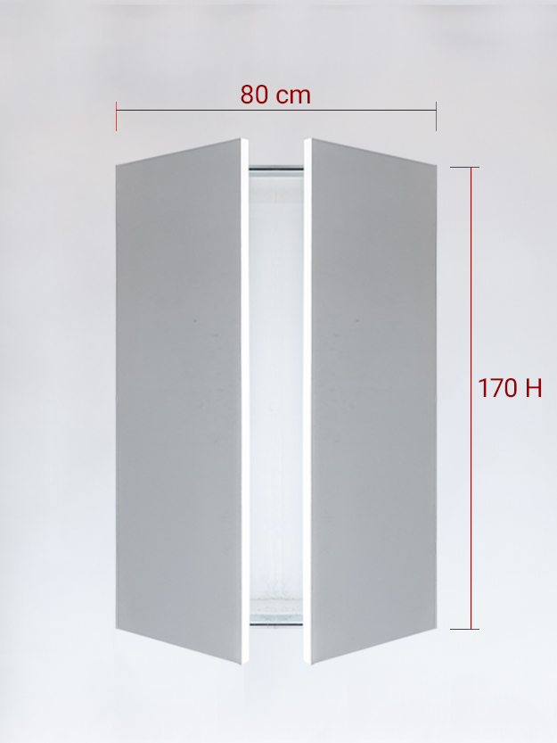 Invisible double panels cm 80×170