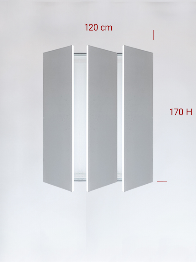 Invisible triple panels cm 120x170