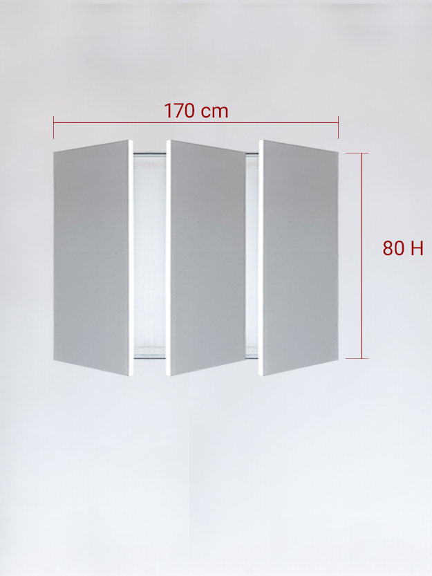 Invisible triple panels cm 170x80