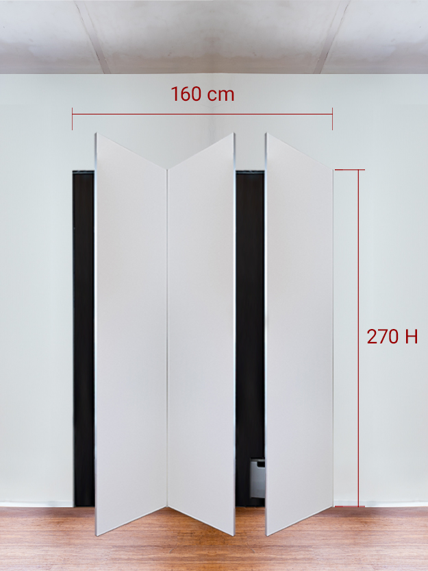 Invisible wardrobe 3 doors cm 160x270