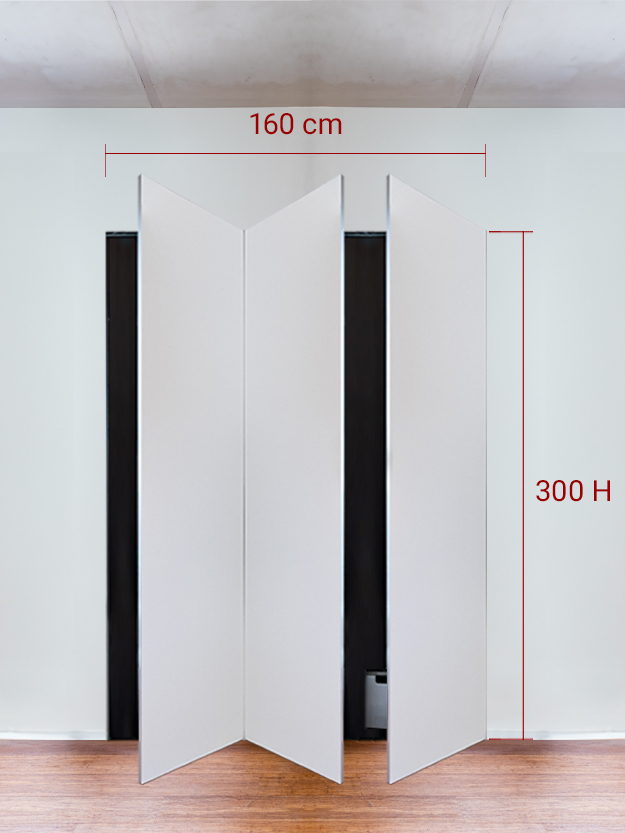 Invisible wardrobe 3 doors cm 160x300