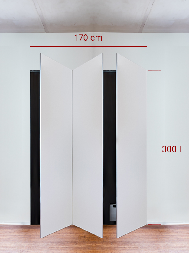 Invisible wardrobe 3 doors cm 170x300