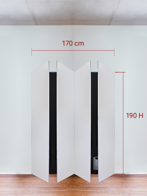 Invisible wardrobe 4 doors cm 170x190