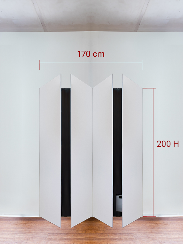 Invisible wardrobe 4 doors cm 170x200