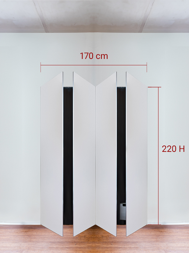 Invisible wardrobe 4 doors cm 170x220