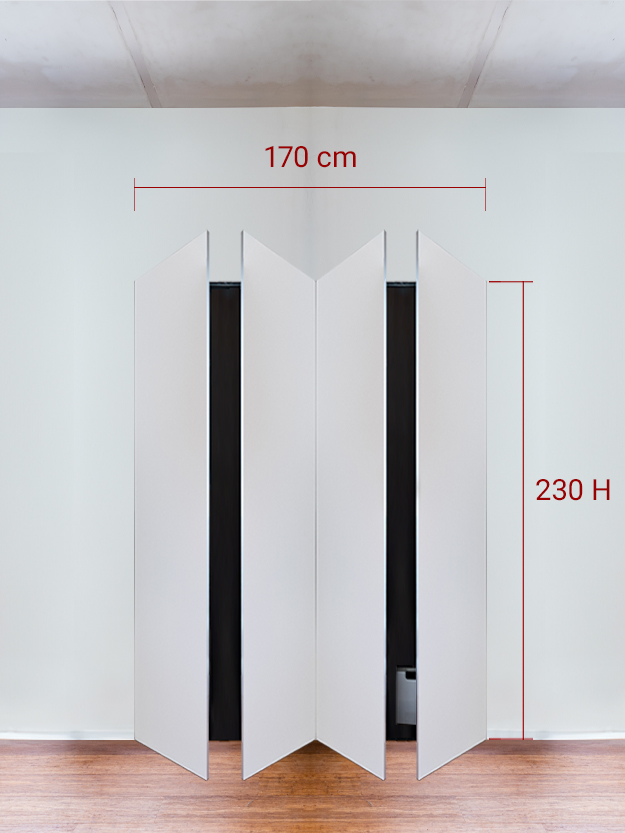 Invisible wardrobe 4 doors cm 170x230