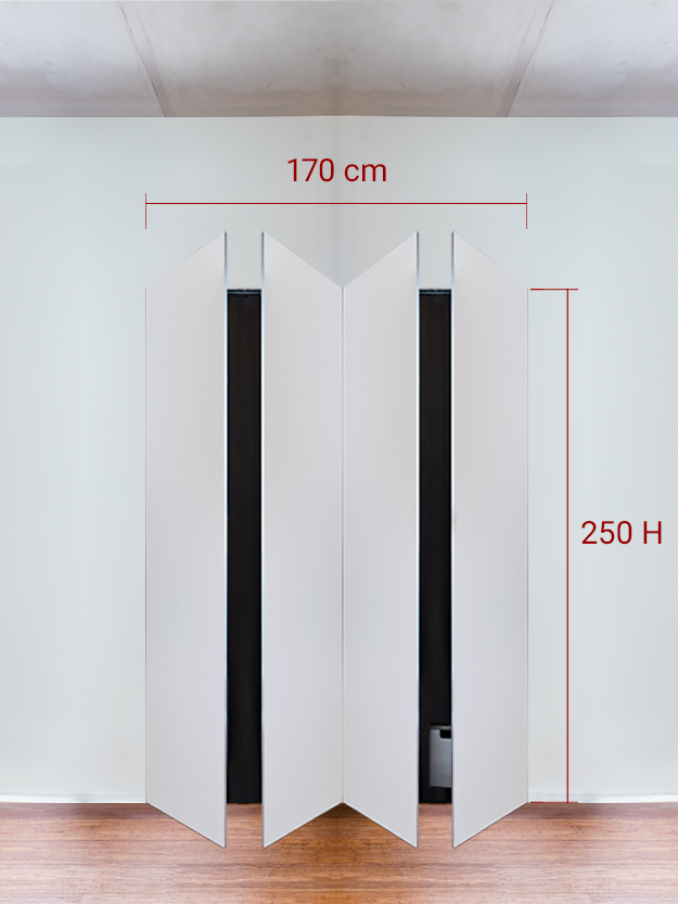 Invisible wardrobe 4 doors cm 170x250