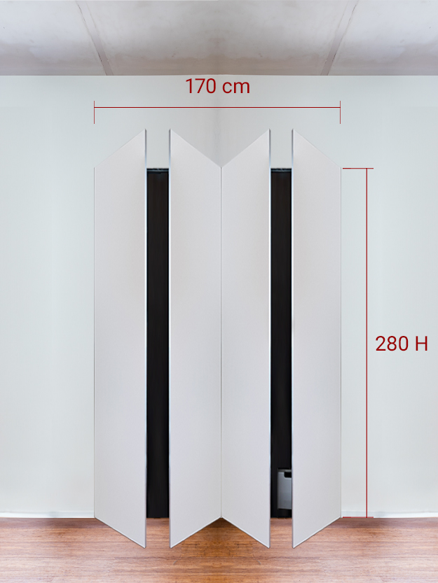 Invisible wardrobe 4 doors cm 170x280