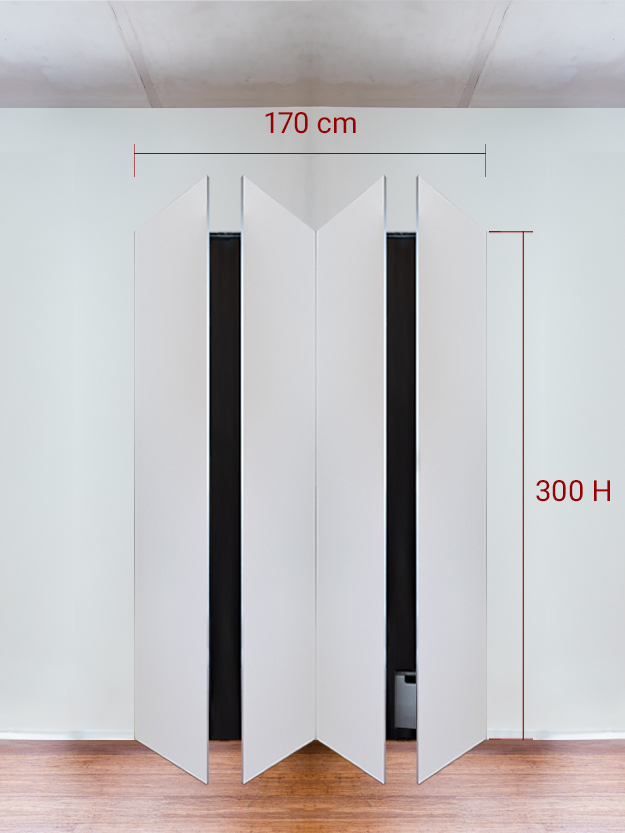 Invisible wardrobe 4 doors cm 170x300