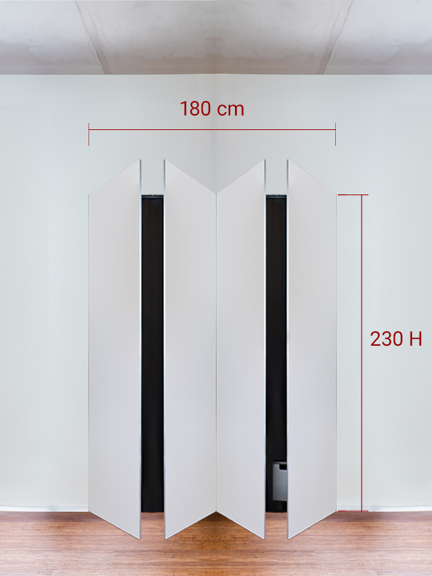 Invisible wardrobe 4 doors cm 180x230