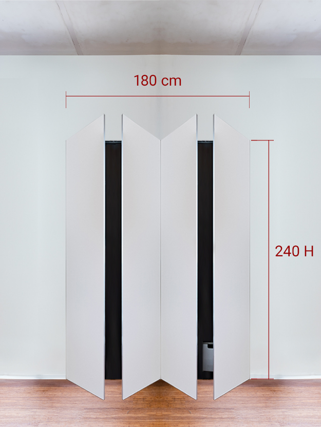 Invisible wardrobe 4 doors cm 180x240