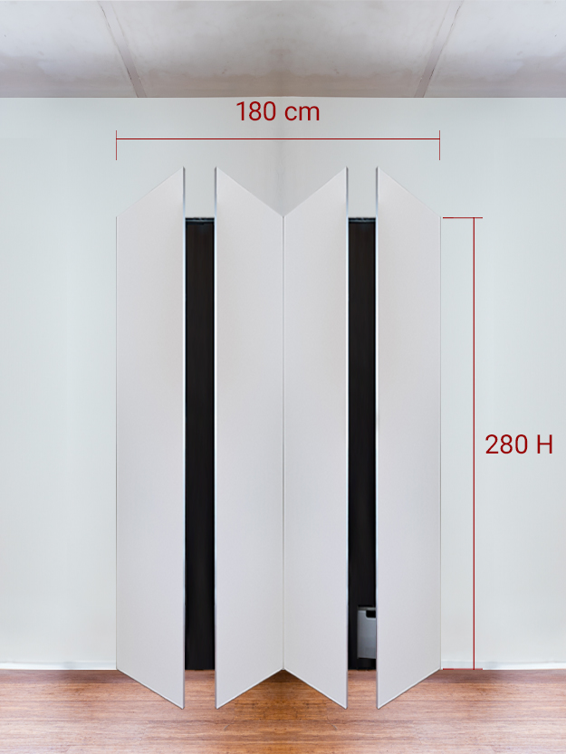 Invisible wardrobe 4 doors cm 180x280