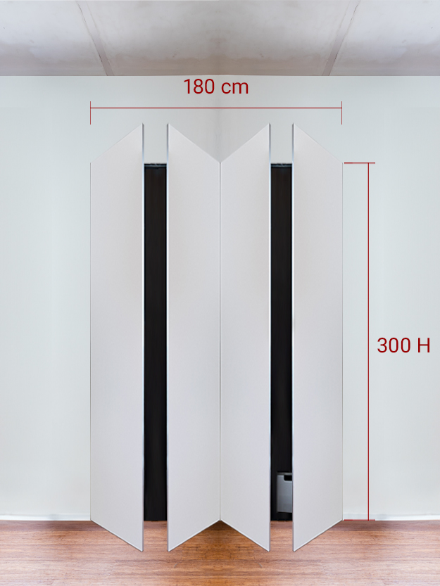 Invisible wardrobe 4 doors cm 180x300