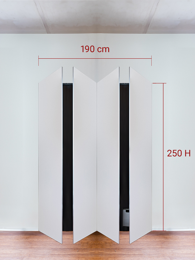 Invisible wardrobe 4 doors cm 190x250