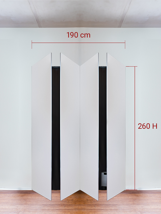 Invisible wardrobe 4 doors cm 190x260