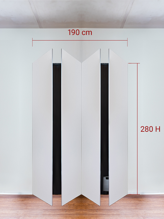 Invisible wardrobe 4 doors cm 190x280