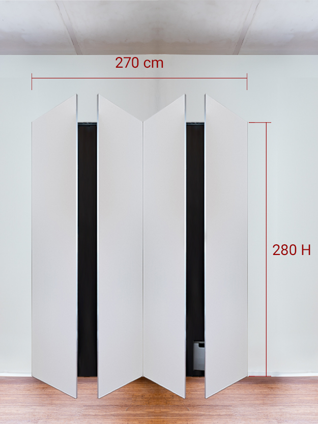 Invisible wardrobe 4 doors cm 270x280